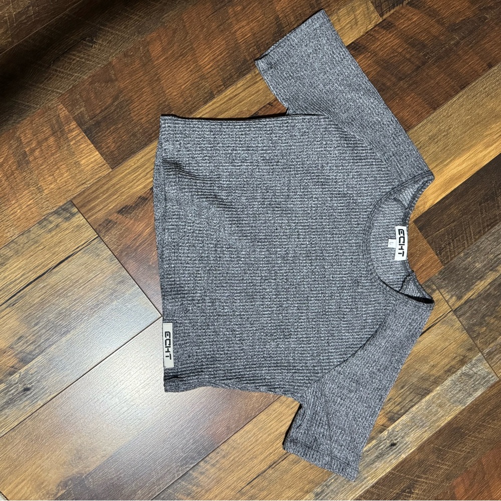 Gray Short Sleeve Top